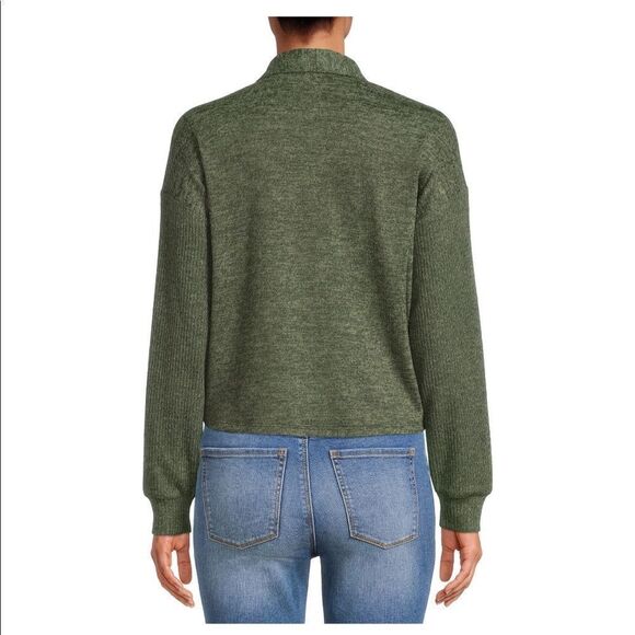 Women’s Knit Button Front Blouse Cardigan Top - Picture 4 of 5